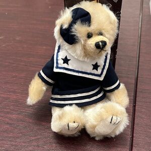 Ty Cream and Navy Sailor Outfit Teddy Bear